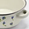 White ceramic pot with blue flower patterns, multi-functional for household use such as woks, frying pans and stewing pans Application Scenario